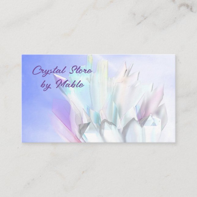 Crystals,Crystal, Reiki, Pastel Business Cards (Front)