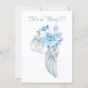 *~* Crystals Feathers Angel Wing Shower Invitation