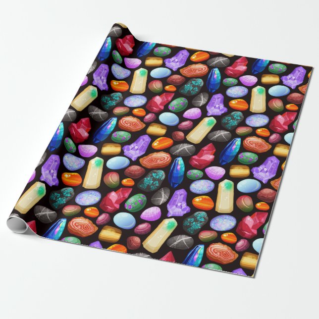 Crystals/Gemstones Wrapping Paper (Unrolled)