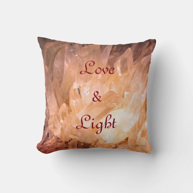 Crystals Love & Light  natural design Cushion (Front)