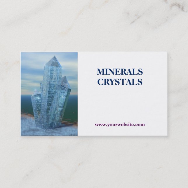 crystals minerals shop business card (Front)