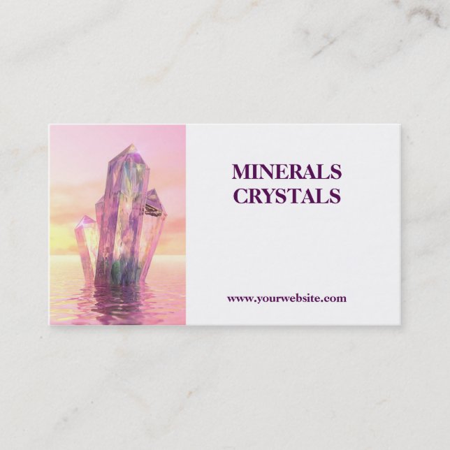 crystals minerals shop business card (Front)