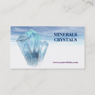crystals minerals shop therapy business card