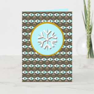 Crystals of Ice - Snowflake Holiday Card