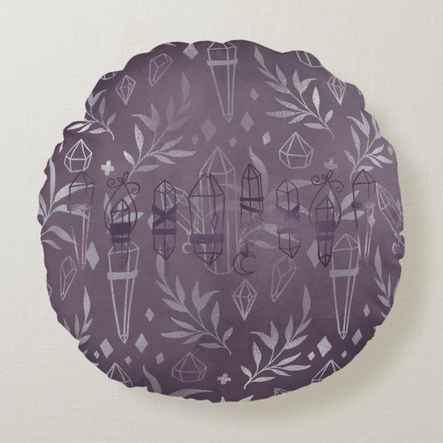 Crystals Round Cushion (Front)