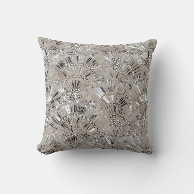 Crystals Throw Pillow (Front)