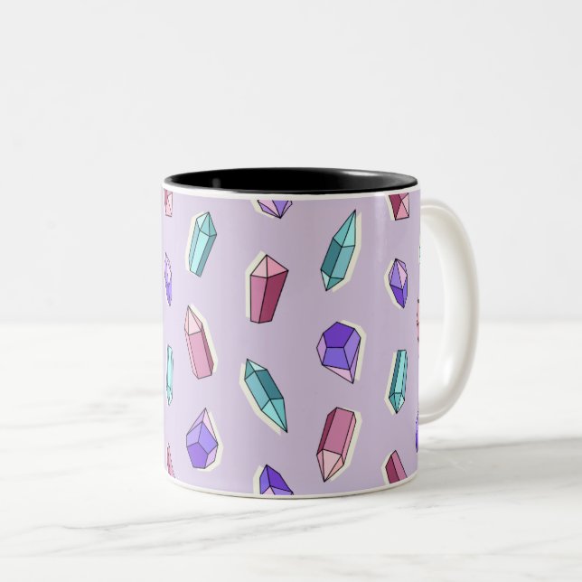 Crystals Two-Tone Coffee Mug (Front Right)