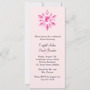 Crystal's Wedding Rehearsal Dinner Invitation pink