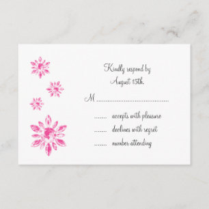 Crystal's Wedding RSVP (white) Card