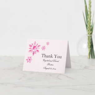 Crystal's Wedding Thank You Card (pink)