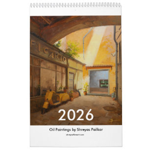 CS2 Oil Paintings Calendar by Shreyasfineart