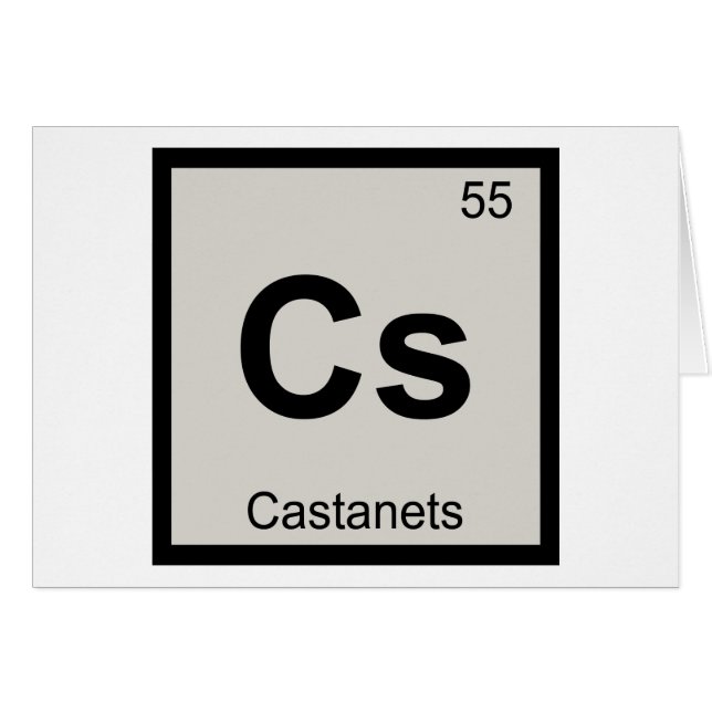 Cs - Castanets Music Chemistry Periodic Table (Front Horizontal)