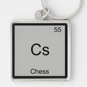 Cs - Chess Funny Chemistry Element Symbol T-Shirt Key Ring