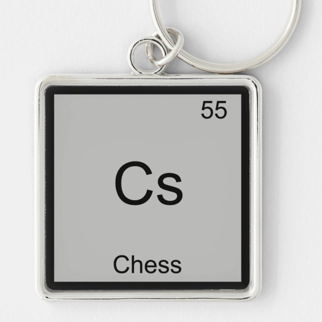 Cs - Chess Funny Chemistry Element Symbol T-Shirt Key Ring (Front)