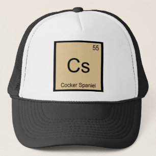 Cs - Cocker Spaniel Chemistry Element Symbol Tee Trucker Hat