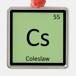 Cs - Coleslaw Chemistry Periodic Table Symbol Metal Tree Decoration