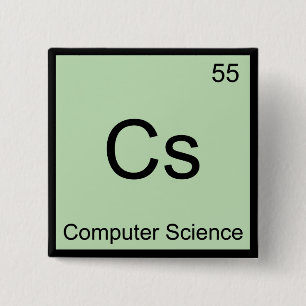 Cs - Computer Science Chemistry Element Symbol Tee 15 Cm Square Badge