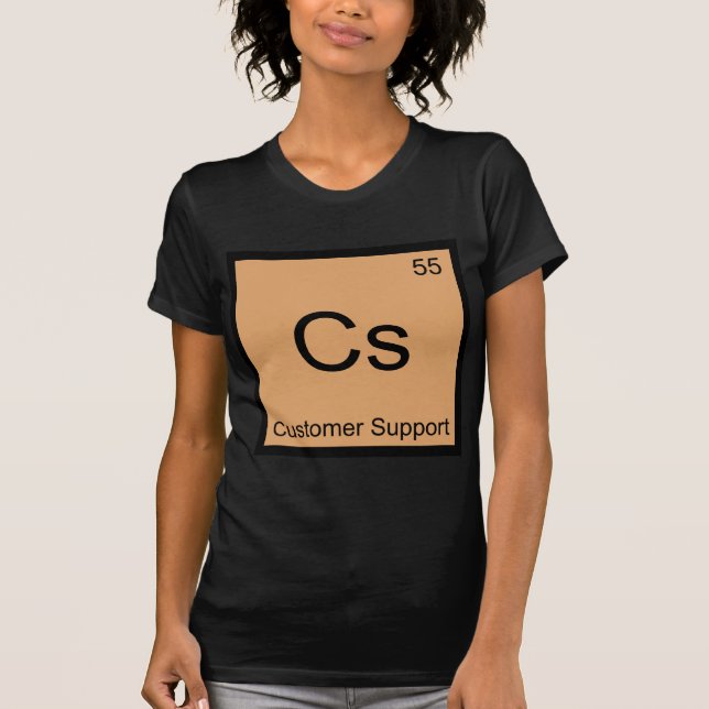 Cs - Customer Support Chemistry Element Symbol Tee (Front)