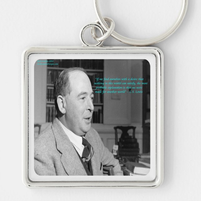 CS Lewis & "Other Worlds" Quote Key Ring (Front)