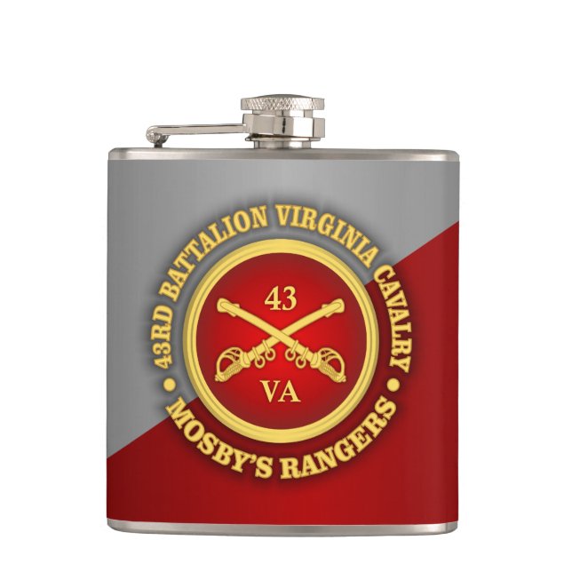 CSC -43rd Battalion Virginia Cavalry (Mosby) Hip Flask (Front)