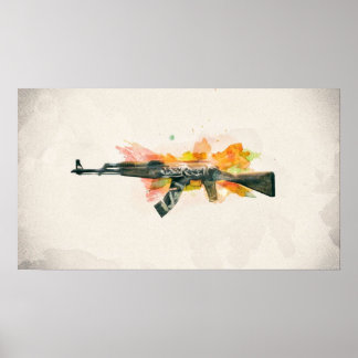 CSGO AK-47 Wasteland Rebel Poster