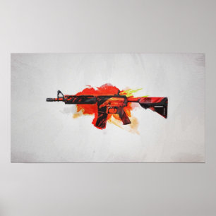 CSGO M4A4 Howl Painting Poster