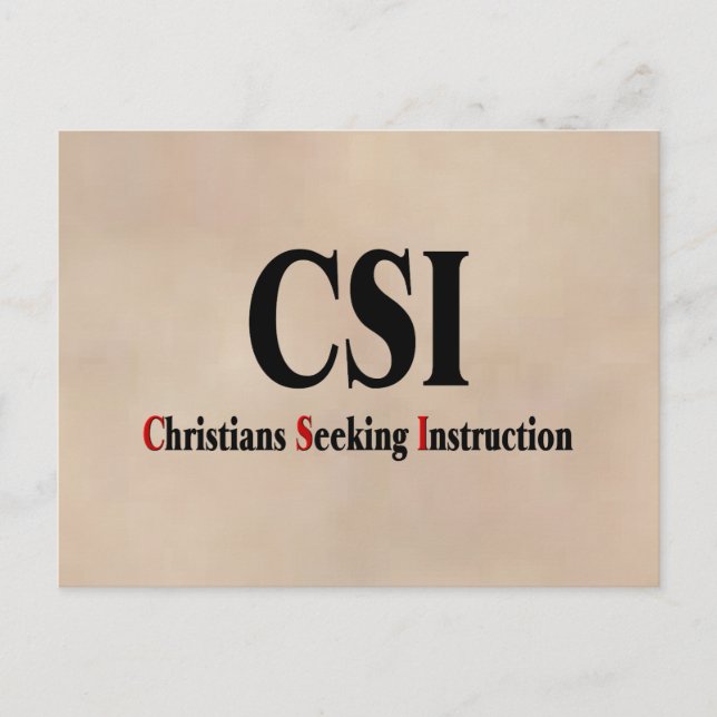 CSI Christians Postcard (Front)