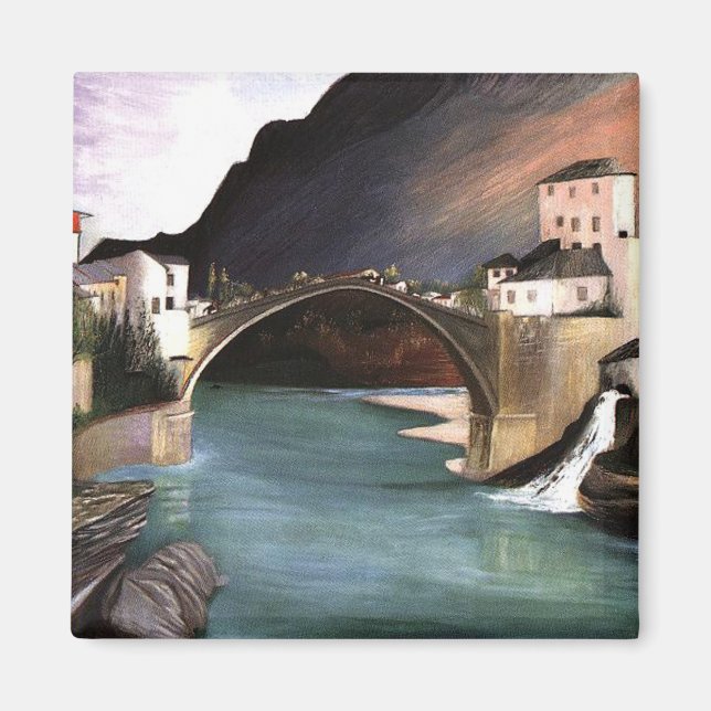 Csontvary- Roman Bridge at Mostar Magnet (Front)