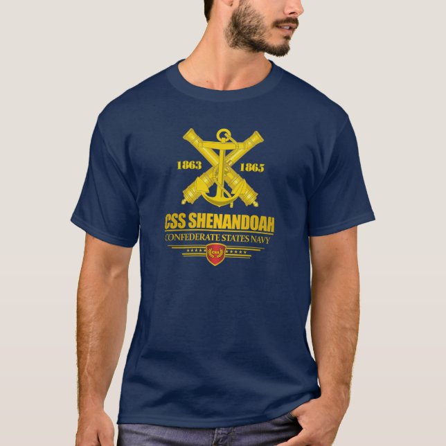 CSS Shenandoah (Navy Emblem) gold T-Shirt (Front)