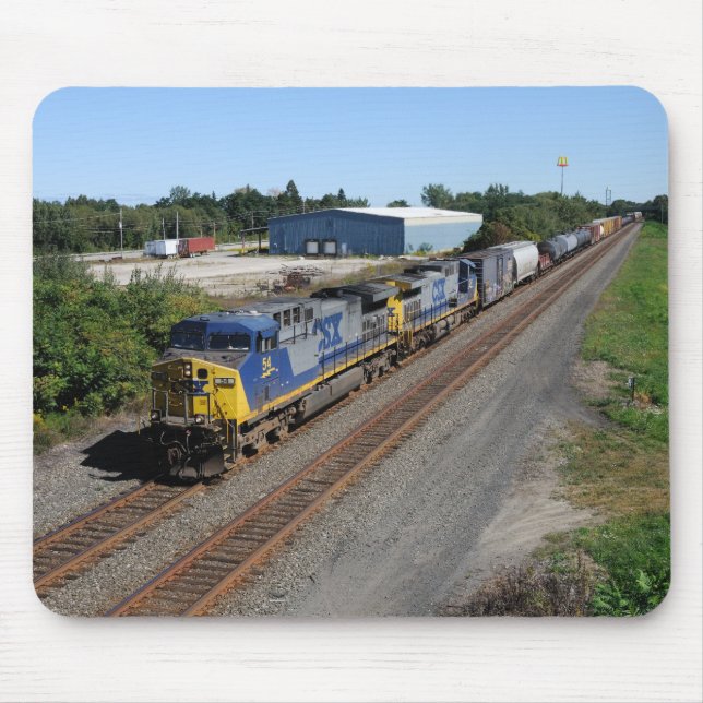 CSX 54 leads Westbound CSX Q351 Mouse Mat (Front)