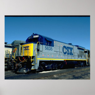 CSX GE B36-7 #5835, 1990_Trains Poster