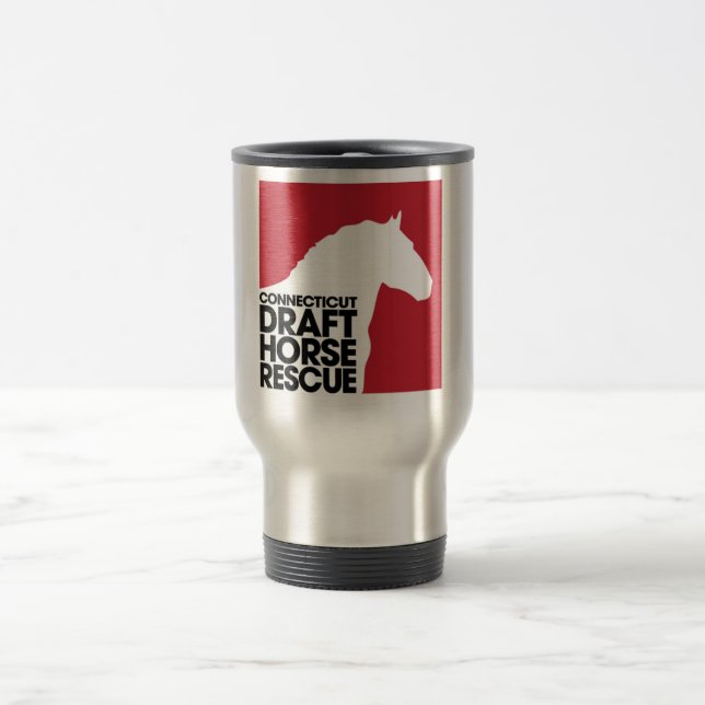 CT Draught   Horse Rescue logo travel mug (Center)
