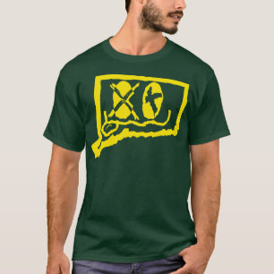 CT Eyes Connecticut Grunge Smiling Face Black back T-Shirt