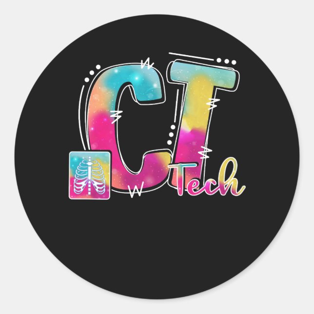CT Tech Life Computed Tomography Tech Week Technol Classic Round Sticker (Front)