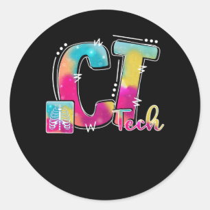 CT Tech Life Computed Tomography Tech Week Technol Classic Round Sticker