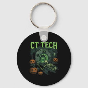 Ct Tech Skeleton Funny Halloween Mri Technician Ra Key Ring