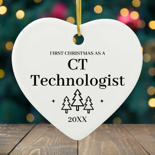 CT Technologist New Job Christmas Ceramic Tree Decoration