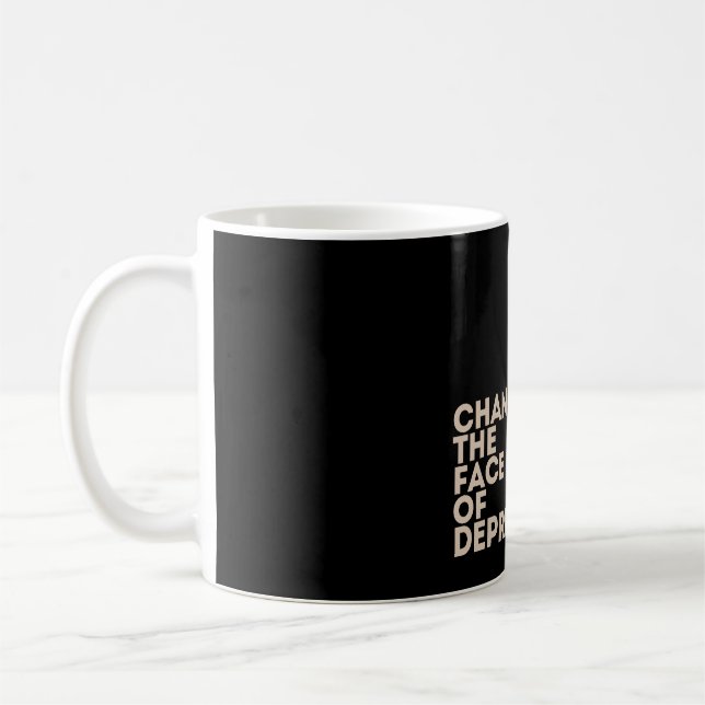 CTFOD Change the Face of Depression Neon Black Mug (Left)