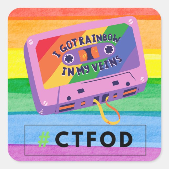 CTFOD- Rainbow in my veins- sticker (Front)