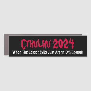 Cthulhu 2024 Lesser Evils Funny Car Magnet