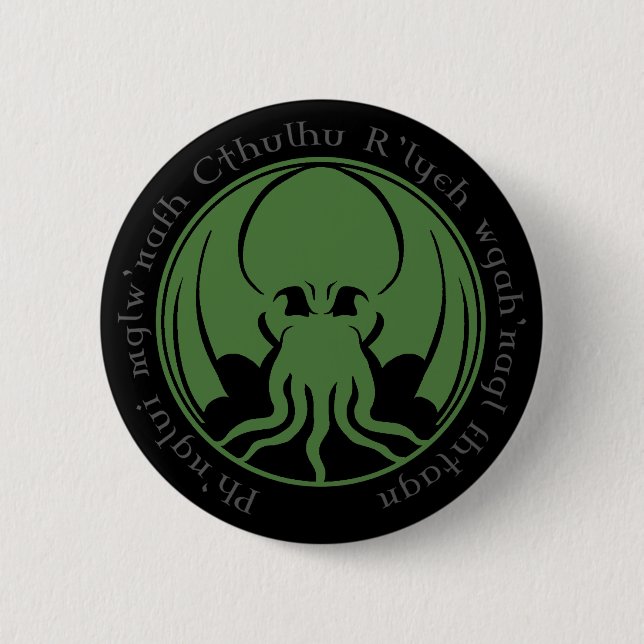 Cthulhu 6 Cm Round Badge (Front)