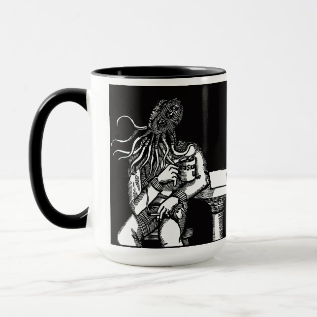 Cthulhu (Black Background) Mug (Left)