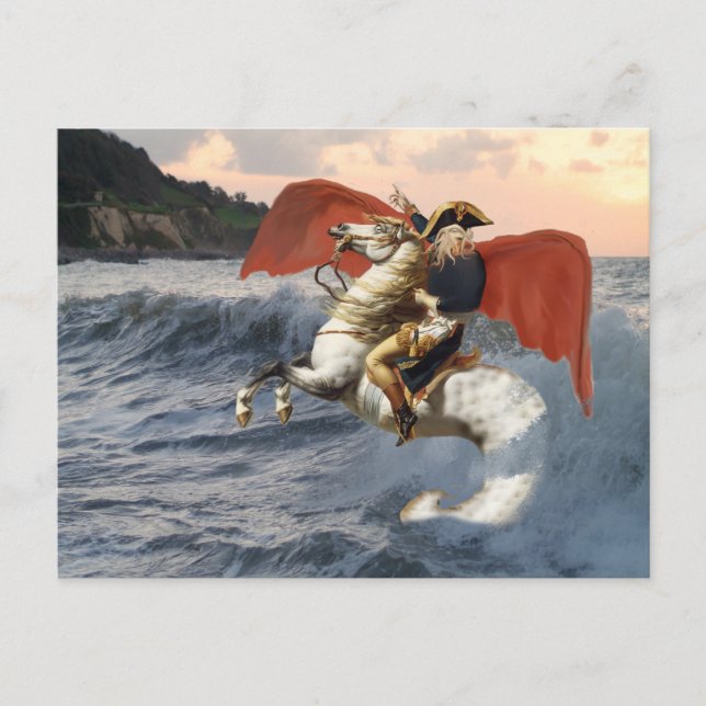 Cthulhu Bonaparte on the Beach. Postcard (Front)