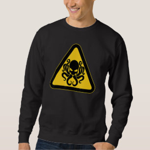 Cthulhu Caution Kraken Released Warning Symbol Sweatshirt