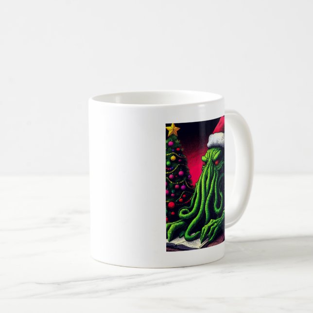 Cthulhu Christmas Creepmas Holiday Season Coffee Mug (Front Right)