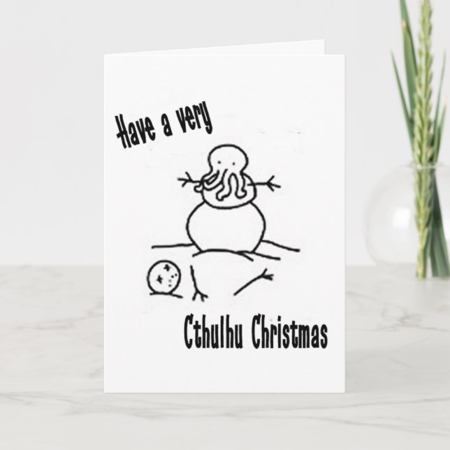 Cthulhu Christmas Holiday Card (Front)