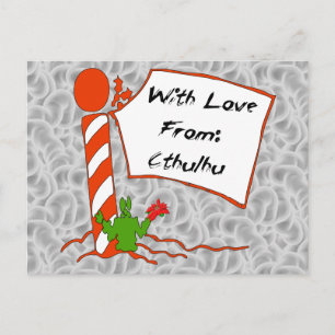 Cthulhu Christmas Holiday Postcard