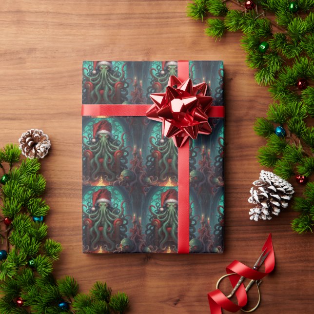 Cthulhu Christmas Horror Lovecraft Wrapping Paper (Holiday Gift)
