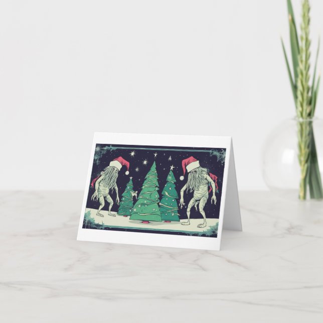 Cthulhu Christmas Spirits- The Ghost of Abyssalith Card (Front)