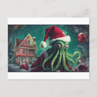 Cthulhu Christmas Spirits- The Ghost of Nihilithic Postcard